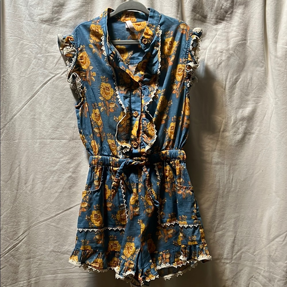 Floral Kid Ruffle Romper